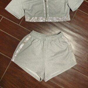 Two-piece set with bling details